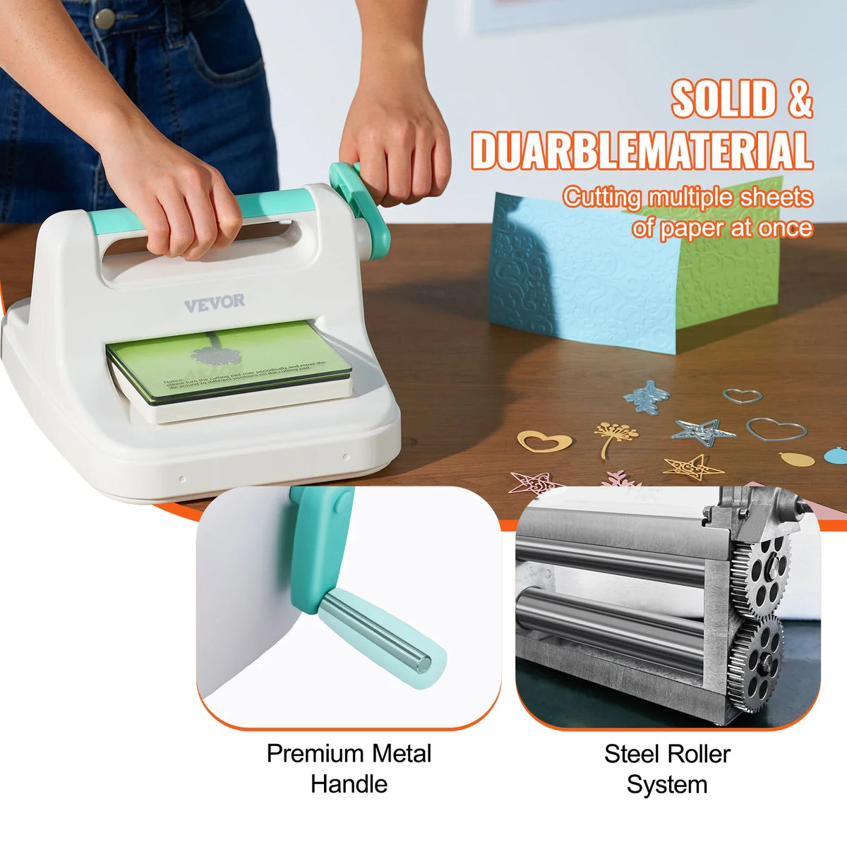 Manual Die Cutting Machine, Portable Cut Machines, 6 inch Opening Scrapbooking Machine For Arts Crafts, Scrapbooking