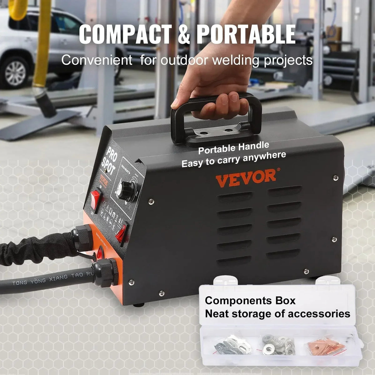 Stud Welder Dent Repair Kit 3KW Spot Welder Dent Puller with 6 Welding Modes for Car, Truck, Motorcycle Dent Repair 