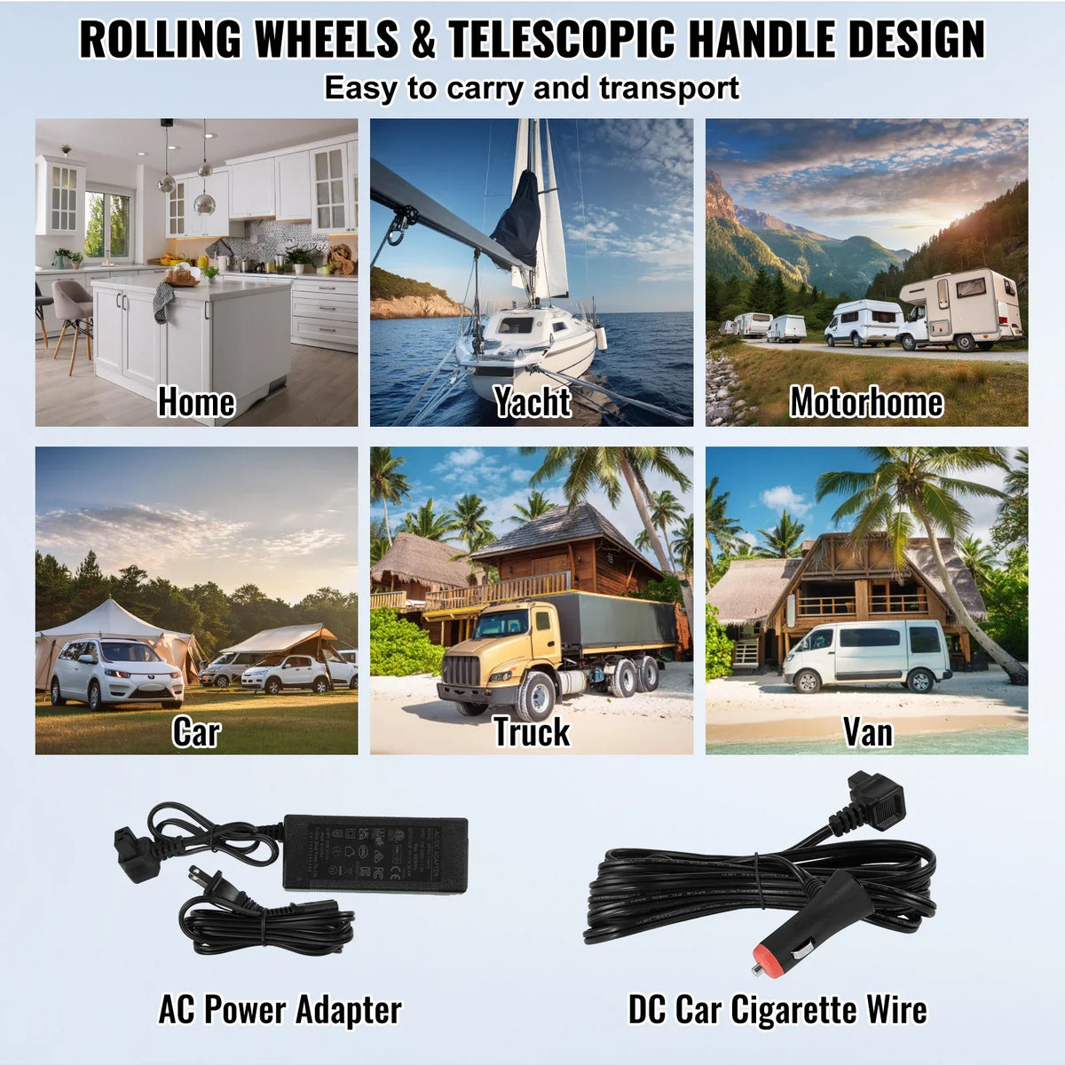 60L Car Refrigerator, 12V Car Fridge,Single Zone Portable Freezer, -4℉-68℉ Adjustable, Compressor Cooler for Home, Outdoor