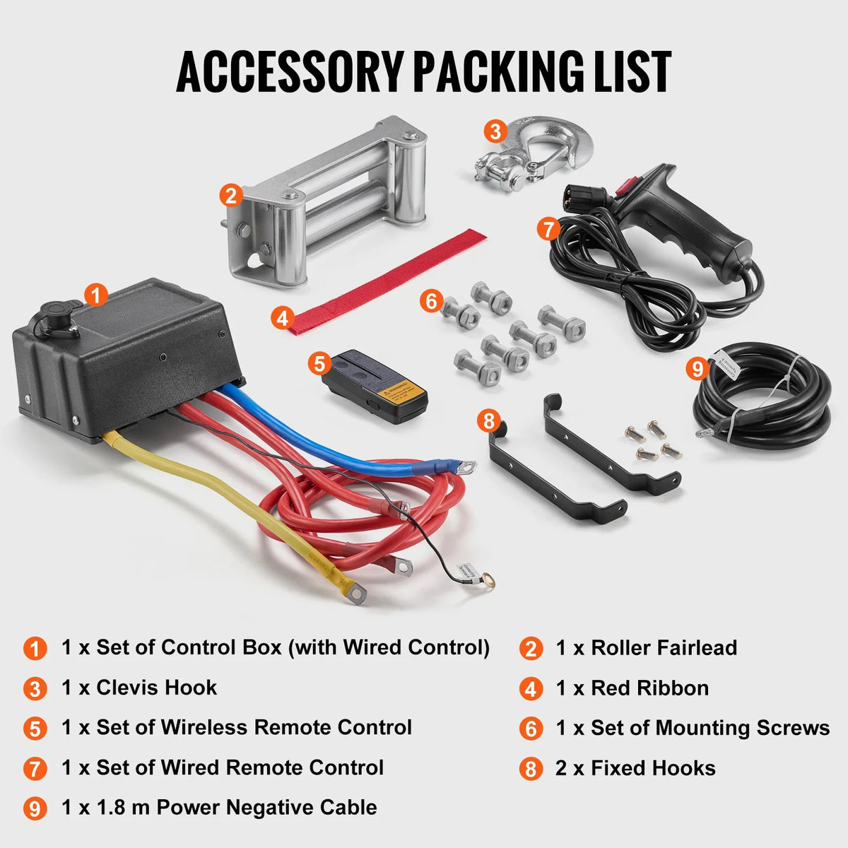 18,000 lb 12V DC Electric Winch with Wired Remote Control, IP55 Waterproof for Towing Off-Road SUV Jeep Truck Trailer Boat