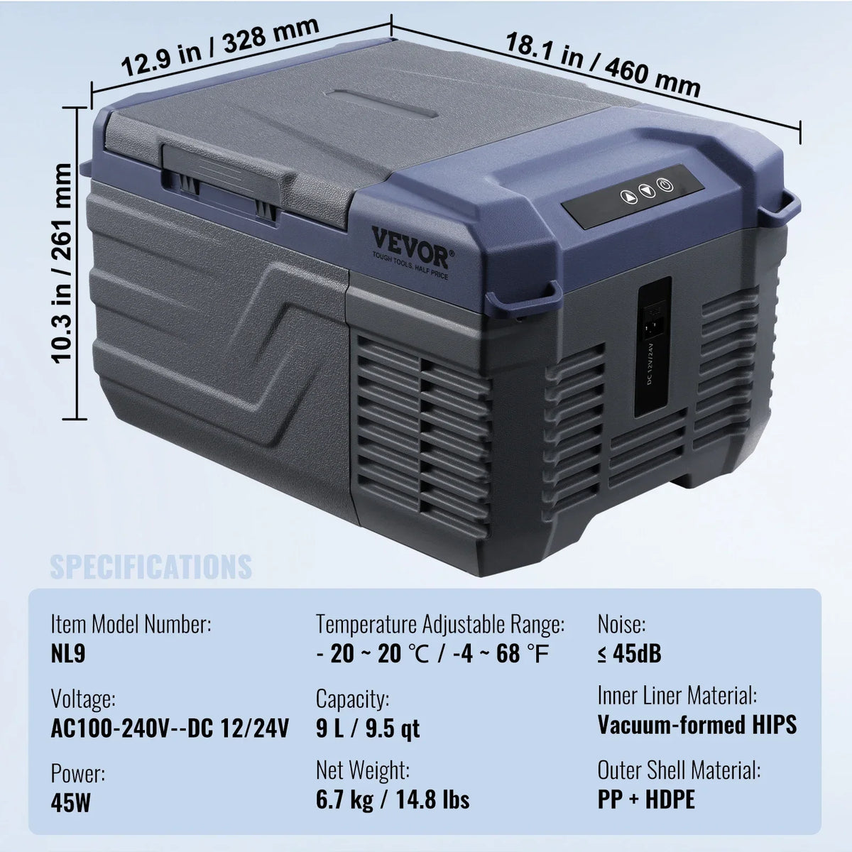 Car Refrigerator 12 Volt Car Refrigerator Fridge 37 L -4℉-68℉ 12/24V DC and 100-240V AC for Outdoor Camping and RV
