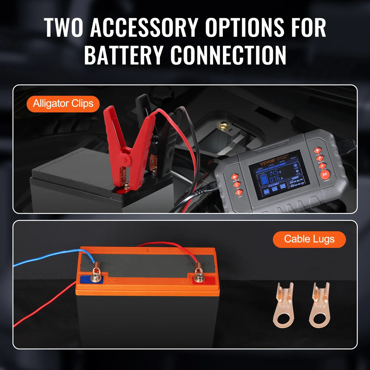 Car Battery Charger, 35-Amp, Lithium LiFePO4 Lead-Acid (AGM / Gel / SLA) for Boat Motorcycle Lawn Mower Deep Cycle