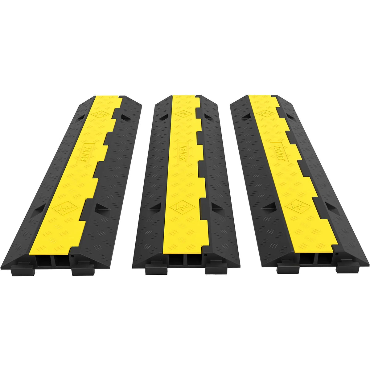 Cable Protector 2 Channels 3/5 PCS Traffic Ramp Wire Cable Cover Cord Guard Speed Bump Protecting Wires Getting Damaged