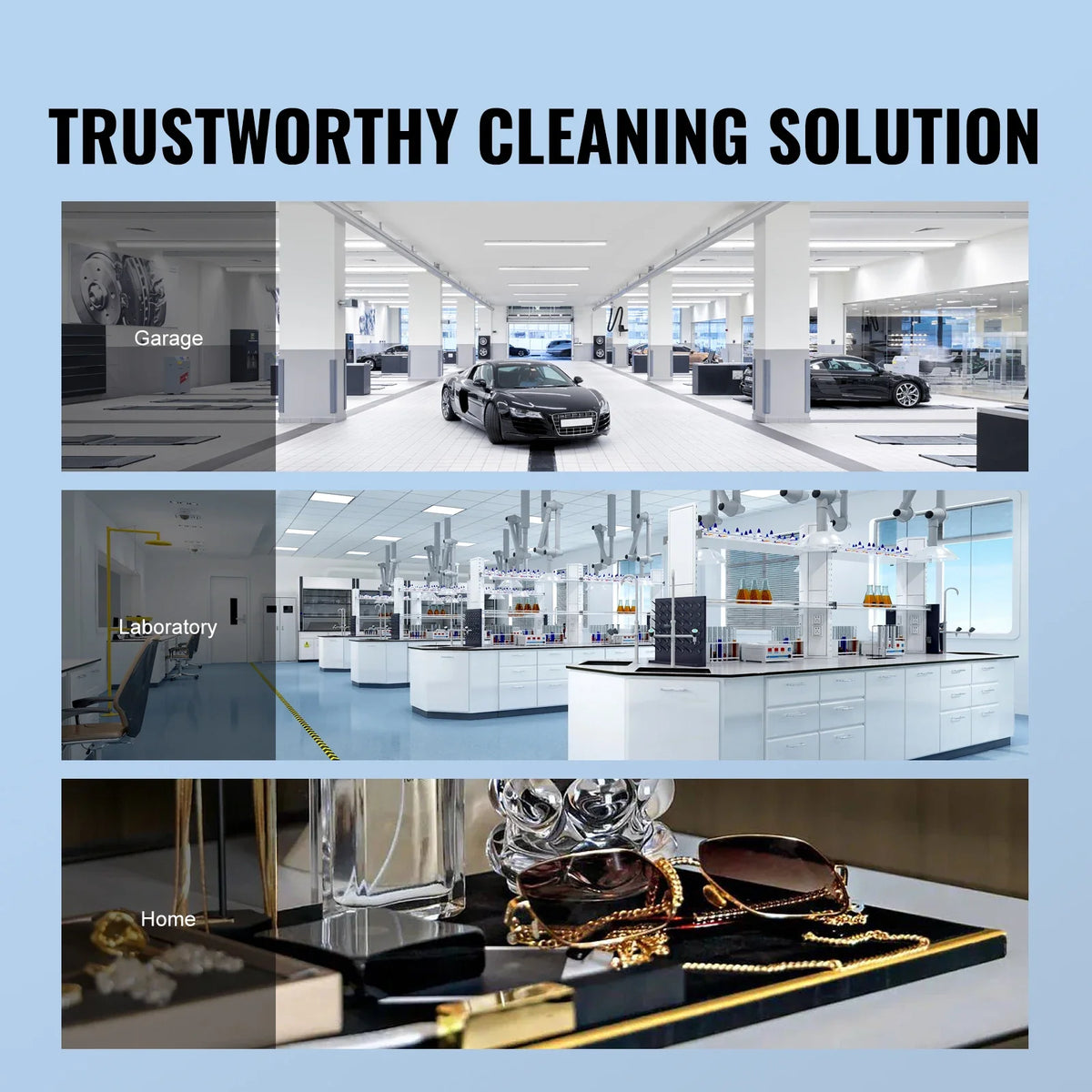 6L Ultrasonic Cleaner with Digital Timer & Heater, Ultra Sonic Jewelry Cleaner, Stainless Steel Heated Cleaning Machine