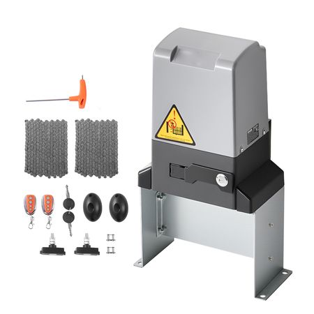 Automatic Gate Opener, 1200W Electric Sliding Gate Opener for Doors up to 65.6ft 5732lbs, Chain Drive Rolling Door Motor with Infrared Sensor & 2 Remote Controls, Driveway Gates Opening System