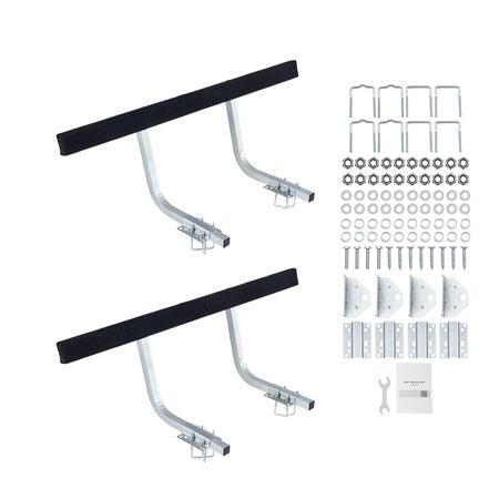 Boat Trailer Guides, 16.7 in/18.7 in Height Adjustable Trailers Guide, 2PCS Thickened Steel Trailer Guide-Ons with Thick Support Pads, Fits L-Beam, Box or C-Channel Bunk-Style Pontoon Trailers