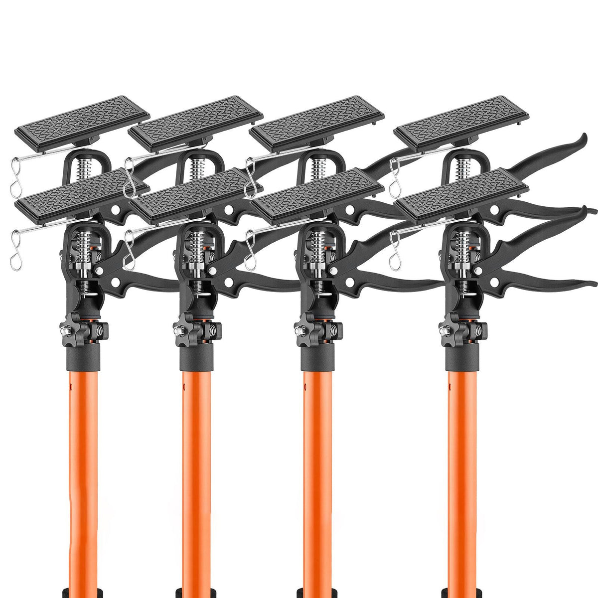 Cabinet Jack Support Pole, 8-Pack, 45.7-114.2 Inch Steel Telescopic Quick Support Rod, Adjustable 3rd Hand System up to 154 lbs Capacity for Installing Cabinets, Lifting Drywall, Cargo Bars