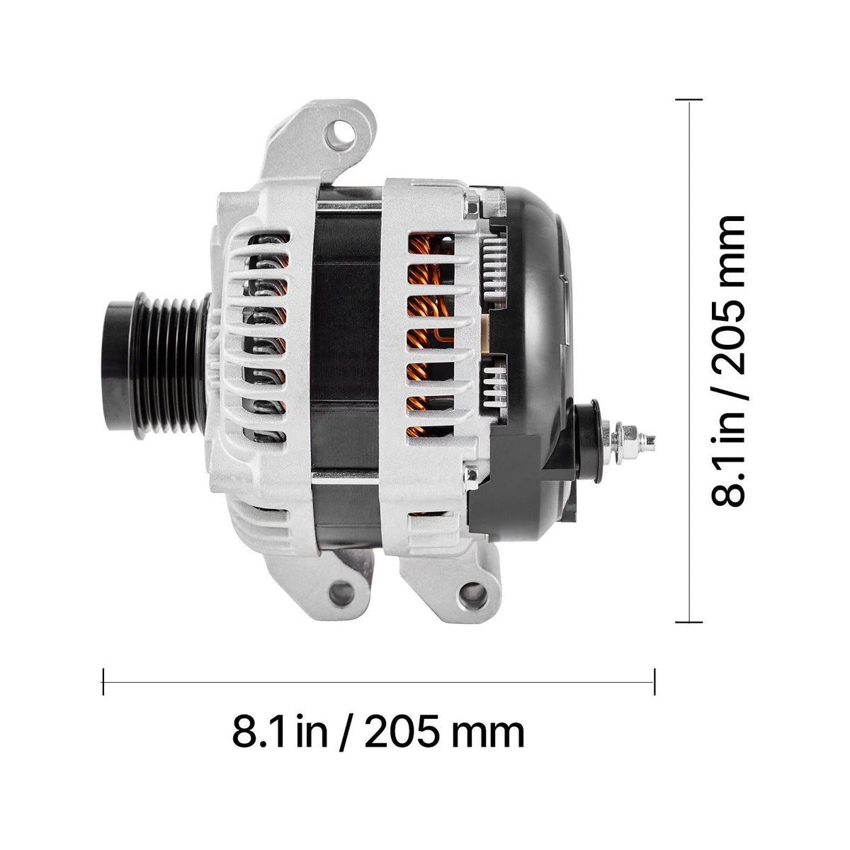 Car Alternator 11598, Fit for Dodge Challenger V6 3.6L 2015-2021, Charger 2011-2021, Durango 2011-2020, Jeep Grand Cherokee 11-20, Ram 1500 13-15, Automotive Replacement Alternator 4210007040
