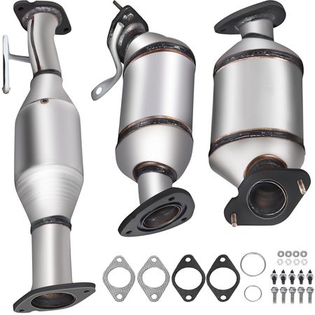 Catalytic Converter, 3 Pcs Exhaust Pipe Stainless Steel High Flow Cat, for Chevrolet Traverse 09-17 3.6L V6/Buick Enclave 07-10/GMC Acadia 07-17/Saturn Outlook 3.6L 07-10 (EPA Compliant)