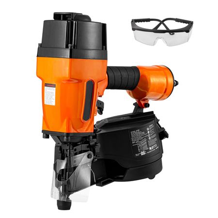 Coil Framing Nailer MCN90, 1-3/4" to 3-1/2" 15 Degree Pneumatic Framing Nail Gun with Tool-Less Depth Adjustment, 90-120PSI Air Coil Nailer for Framing, Wall Flooring and Wall Assembly