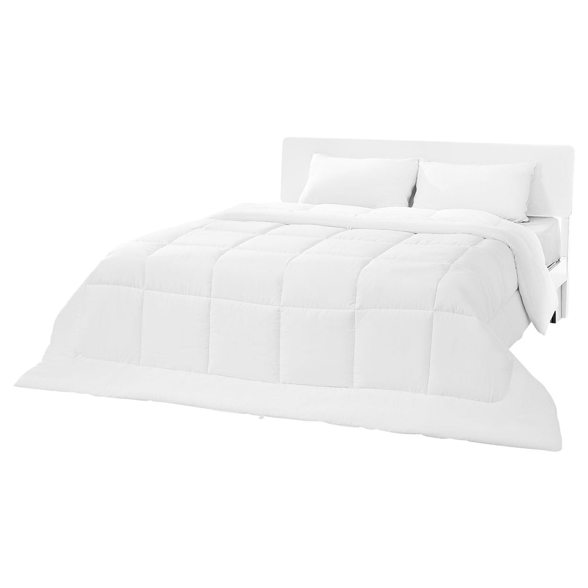 Comforter Duvet Insert, 102 x 90 in, King Size Down Alternative Comforter, Quilted All Season Duvet with 4 Tabs, Soft & Machine Washable, Box Stitched Bedding for Home Hotel, Women/Men, White