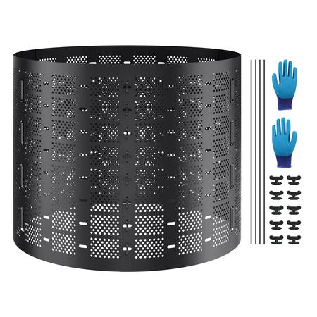 Compost Bin 220 Gallon, Outdoor Expandable Composter, Easy to Setup & Large Capacity Composting Bin, Fast Creation of Fertile Soil