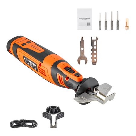 Cordless Chainsaw Sharpener, 5-Speed Adjustable Electric Saw Chain Sharpener 5000-30000 RPM, Rechargeable Handheld Chainsaw Sharpening Tool with 4 Sharpening Heads & Angle Guide Attachment