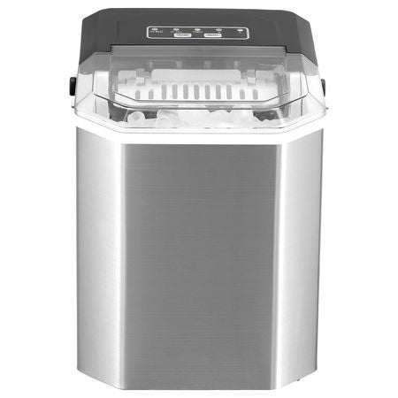 Countertop Ice Maker, 9 Cubes Ready in 6 Mins, 26lbs in 24Hrs, Self-Cleaning Portable Ice Maker with Ice Scoop and Basket, Ice Machine with 2 Sizes Bullet Ice for Home Kitchen Office Bar Party