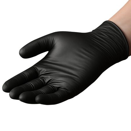 Disposable Gloves, 4.5 Mil Black Nitrile Gloves with Textured Fingertips, Latex & Powder-Free, Food-Grade, Puncture Resistance, Ideal for Medical Exams, Cooking and Cleaning, 1000 Count, Large
