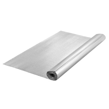 Double Reflective Insulation Roll, Air Bubble Film Radiant Barrier, 3.2 mm 48 in x 10 ft, Double-Sided Aluminum Foil Bubble Heat Reflective Shield, Thermal Insulation Roll for Window RV Roof