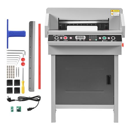 Electric Paper Cutter, Heavy Duty Metal Paper Cutter Machine, 18.9 inch Cutting Width, 1.97 inch Cutting Thickness, Electric Hydraulic Guillotine Trimmer with Infrared Function & Spare Blade