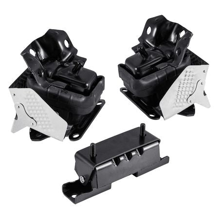 Engine and Transmission Motor Mount Kit Replacement, Set of 3, Compatible with 2007–2013 Chevrolet Silverado 1500 5.3L V8, Replace OE# A5365, A5365, A2638, Secure Support