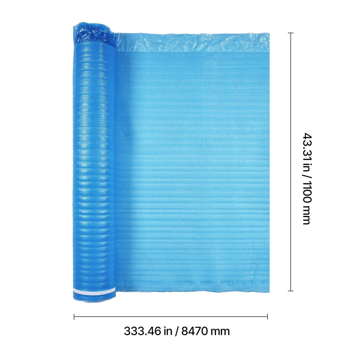 Floor Underlayment 600 sq. ft, 3-in-1 2 mm Thick Flooring Padding with Tape & Vapor Barrier, Heavy Duty EPE Foam Soundproofing & Noise Reduction, for Laminate Wood (6 Rolls x 100 sq. ft)