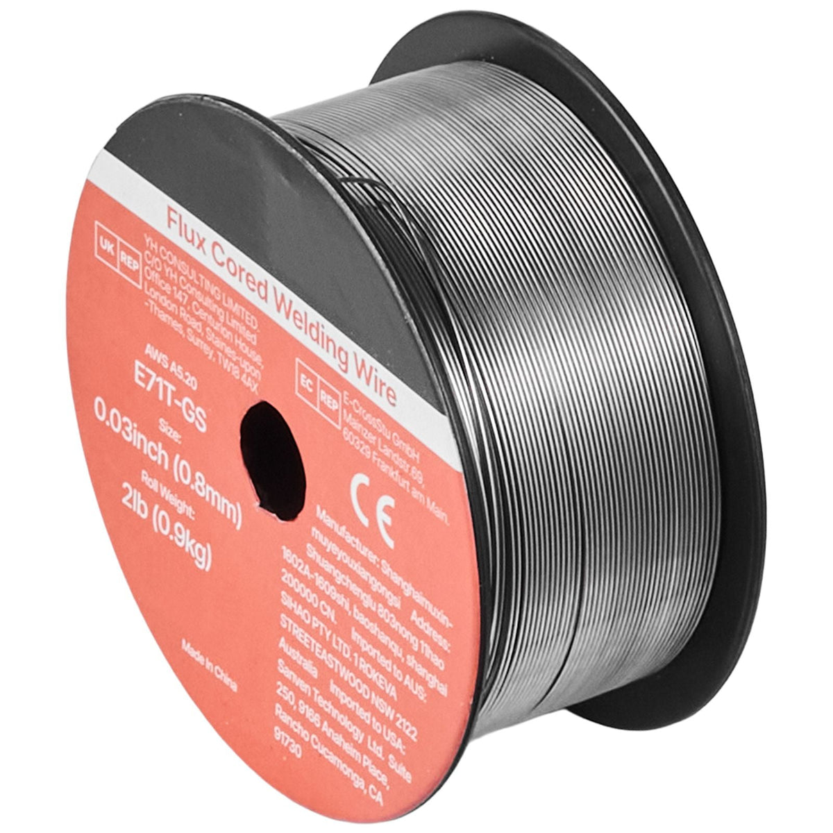 Flux Core MIG Welding Wire, E71T-GS 0.03-inch 2 LBS, Gasless Mild Steel Welding Wire with Low Spatter for All Position Arc Welding, Self-Shielded for Outdoor Use (Pack of 3 Rolls)