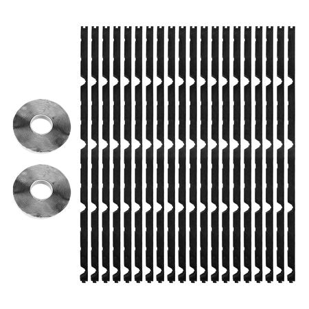 Foam Closure Strips, Metal Roof Outside Closure Strip with 2 Rolls of Butyl Tape, High-Density EVA Exterior Roofing Foam Strips, for Roof Insulation, Noise Reduction & Waterproof (20 Pieces)