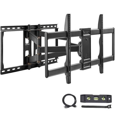 Full Motion TV Mount Fits for Most 37-90 inch TVs, Swivel Tilt Horizontal Adjustment TV Wall Mount Bracket with 4 Articulating Arms, Max VESA 600x400mm, Holds up to 165 lbs