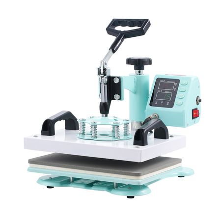 Heat Press, 12 x 10inch Heat Press Machine, 360° Swing Away T-Shirt Pressing Machine, Fast and Even Heating, Digital Precise Control, Heat Transfer Machine for T-Shirts/Pillows/Bags, Green