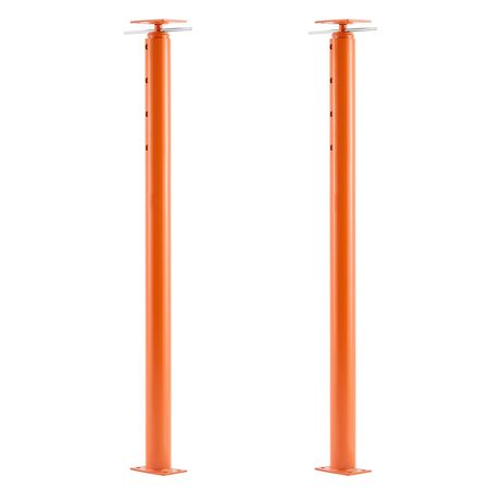 House Floor Jacks, 2 Pack 54-150 Inch Height Range, 11200 lbs Max Load Capacity, Adjustable Support Beam Basement Jack Post Pole for Leveling, Lift Steel Telescoping Post for Temporary Support