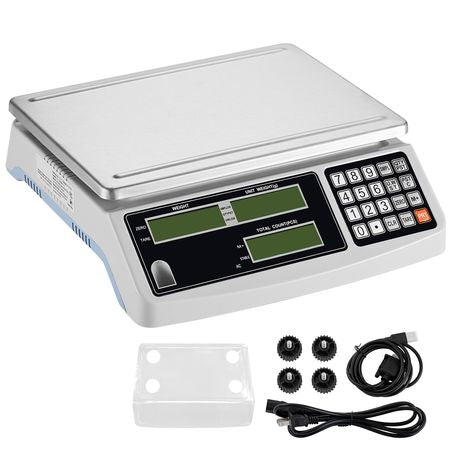 Industrial Counting Scale, 30 kg x 1 g, Digital Scale for Parts and Coins, g/kg/lb Units, Electronic Gram Scale Inventory Counting Scale Kitchen Jewelry Scale with RS232 Port and 3 LCD Screens