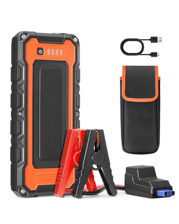 Jump Starter, 3000A Peak, Car Battery Starter Power Pack, Portable Battery Booster with Air Compressor Jumper Cables LCD Display LED Light, Lithium Jump Box for up to 10L Gas/8L Diesel Engines