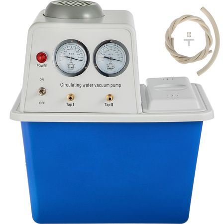 Lab Multi-Purpose Water Circulating Vacuum Pump,15L, with 2 Off-Gas Taps,Stainless Vacuum Pump 180W 110V,Anti-Corrosion Pump Lab Chemistry Equipment
