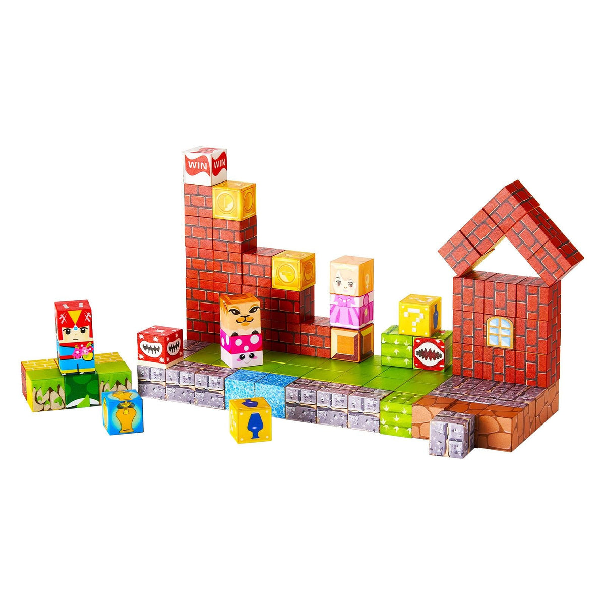 Magnetic Blocks, 100 PCS Magnet Blocks Set, Magnetic Building Cubes for Kids, STEM Montessori Sensory Toys for Christmas Birthday Gift, Construction Stacking Toy for 3+ Years Old Boys & Girls