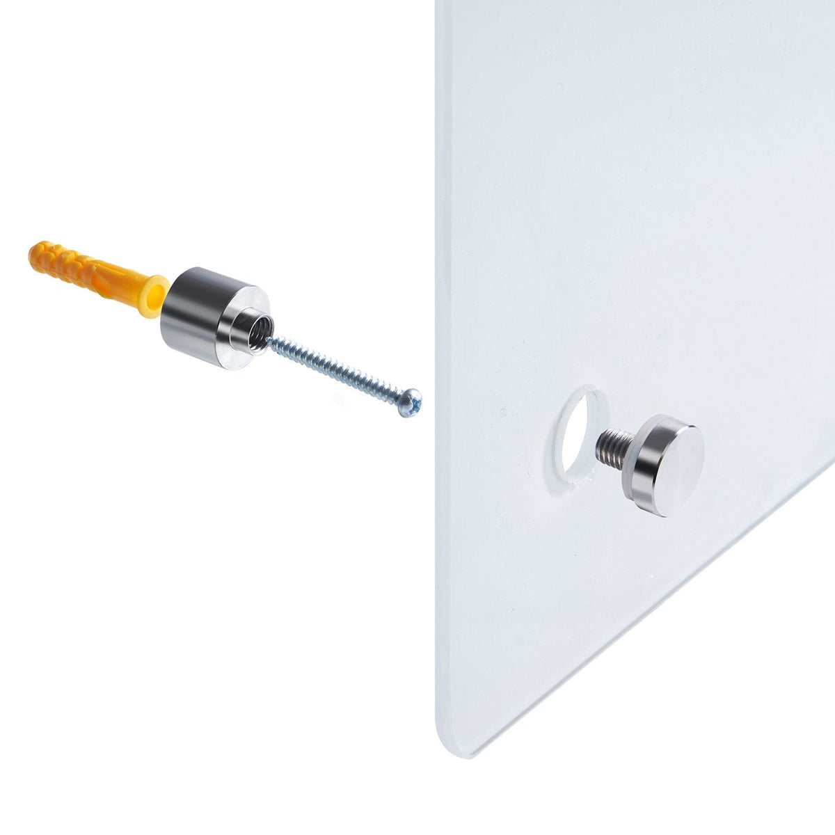 Magnetic Glass Whiteboard, Dry Erase Board 72"x36", Wall-Mounted Large White Glassboard Frameless, with Marker Tray, an Eraser and 2 Markers, White
