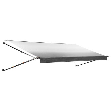 Manual RV Awning Complete Kit, 20.12FT Retractable RV Awning with Aluminum Alloy Frame & Waterproof PVC Fabric, Outdoor Camping Trailer Awnings Fit Most RVs (20FT Type, Gradient Black)
