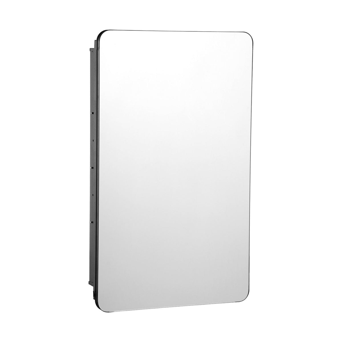 Medicine Cabinet, 16.5 x 27.5 inch, Medicine Cabinet for Bathroom with Mirror, Aluminum Frame Bathroom Wall Cabinet, 3-layer Adjustable Shelves, Recessed & Wall-mounted Installation