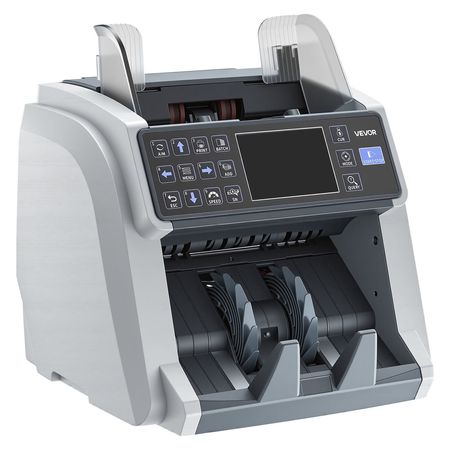 Money Counter Machine, Mixed Denomination Bill Cash Counter with CIS/UV/MG/IR/DD/DBL/HLF/CHN Counterfeit Detection, Multi-Currency Support, Money Counting Machine with External Display