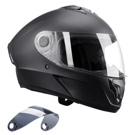 Motorcycle Helmet, Full Face, Smart Street ABS & High Density Helmet with Bluetooth Slot & Interchangeable Lens, DOT Approved Comfortable Motocross Helmet, Fit for Youth & Adults