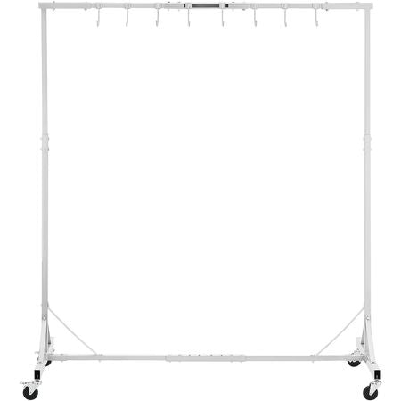 Painting Rack, 5 ft-7 ft Adjustable Height, 66 lbs Capacity Automotive Paint Rack Stand, 8 Hooks Painting Drying Rack with 4 Swiveling Wheels, Auto Body Stand for Auto Repair Shops & Garage
