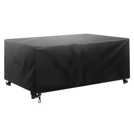 Patio Furniture Cover, 420D Heavy Duty Waterproof Outdoor Dining Table and Chairs Cover, Large Rectangular Patio Table Covers with Air Vent for All Weather, 130L x 84W x 28H inch, Black