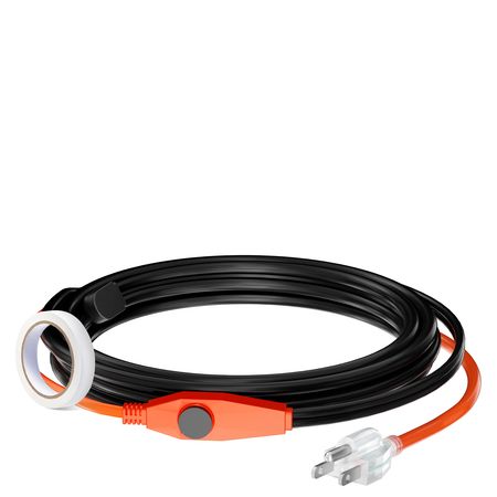 Pipe Heating Cable, 9FT 7W/FT Heat Tape for Pipes with Built-in Thermostat, Water Pipe Heat Cable Protects PVC Hose, Metal and Plastic Pipe from Freezing