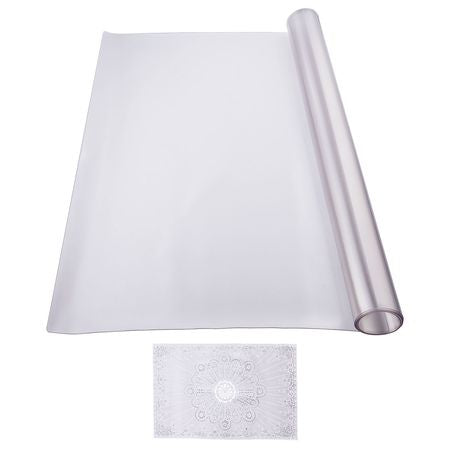 Plastic Table Cover, 36 x 60 Inch 1.5 mm Thick Frosted Table Protector, Rectangle PVC Desk Mat, Waterproof & Easy Cleaning Desk Pad Tablecloth, for Office Dresser Dining Room Table Night Stand