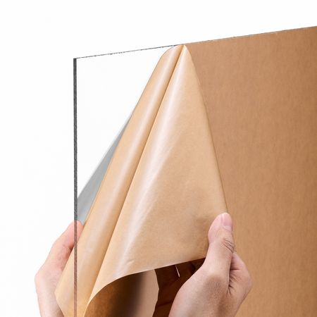 Plexiglass Acrylic Sheets, 2-Pack Plastic Sheet, 24 x 48 Inch 1/8 Inch Thick Clear Plastic Cast Transparent Glass for Crafting Projects, Replacement Picture Frame Glass, DIY Display, Easy to Cut