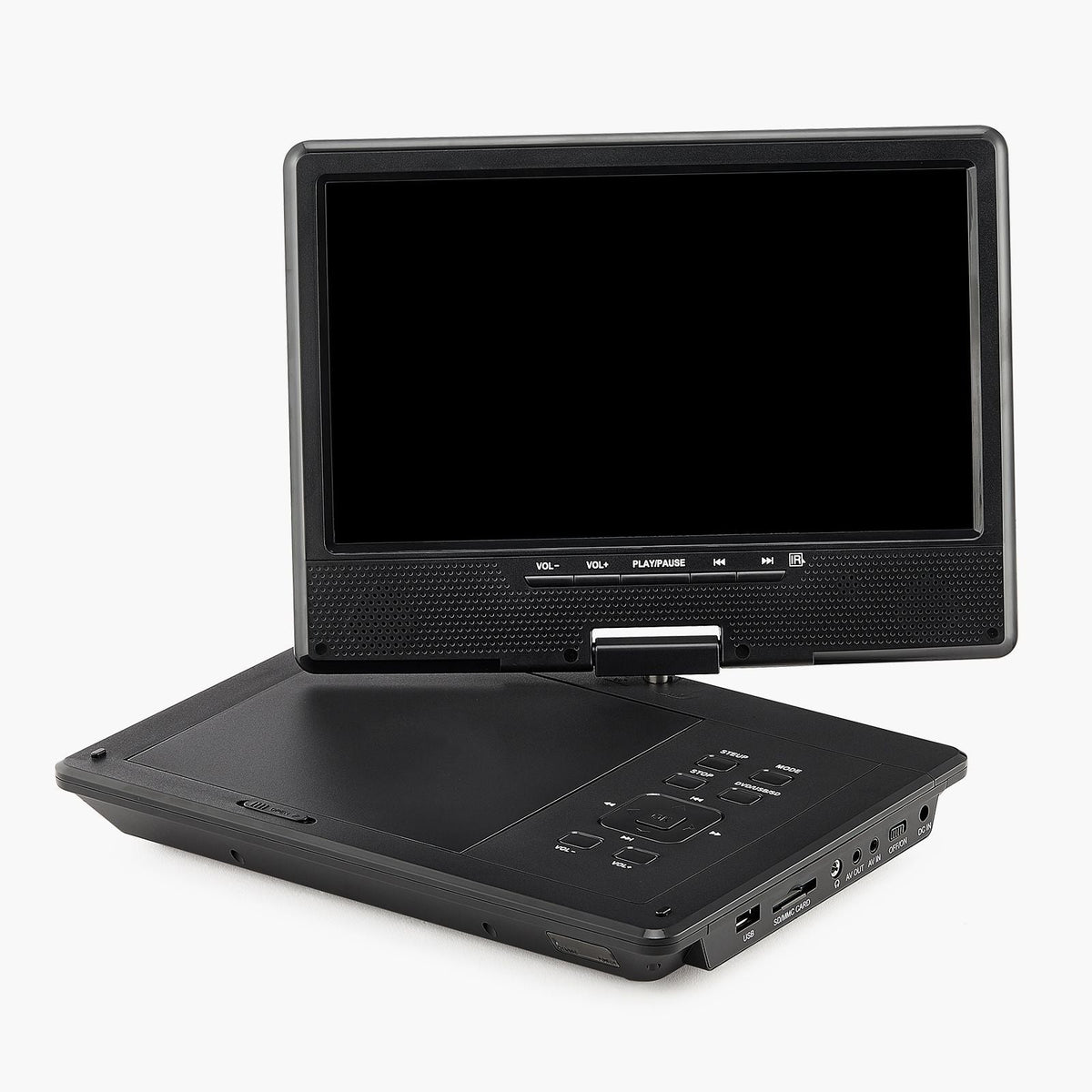 Portable DVD Player, 9 inch HD Swivel Display Screen, 4 Hours Built-in Rechargeable Battery, Dual Speakers, Support Sync TV/USB/SD Card/CD/DVD, Car Charger, AC Power Adapter, Remote Control