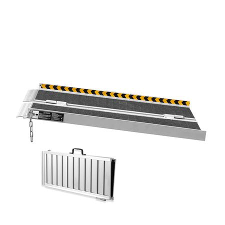 Portable Wheelchair Ramp, 2 ft 800 lbs Capacity, Non-Slip Aluminum Folding Threshold Ramp, Foldable Mobility Scooter Ramp Wheel Chair Ramp, Handicap Ramp for Home Steps, Stairs, Doorways, Curbs