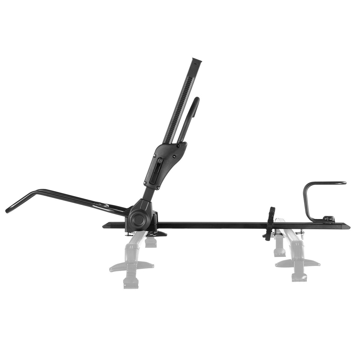 Roof Bike Rack, 33 lbs Capacity, Foldable Upright Roof Mount Bicycle Rack with Locking Systems & Adjustable Arm for T-Slot Crossbars, Upright Rooftop Bike Rack 1 Bike Carrier for Car SUV, Black