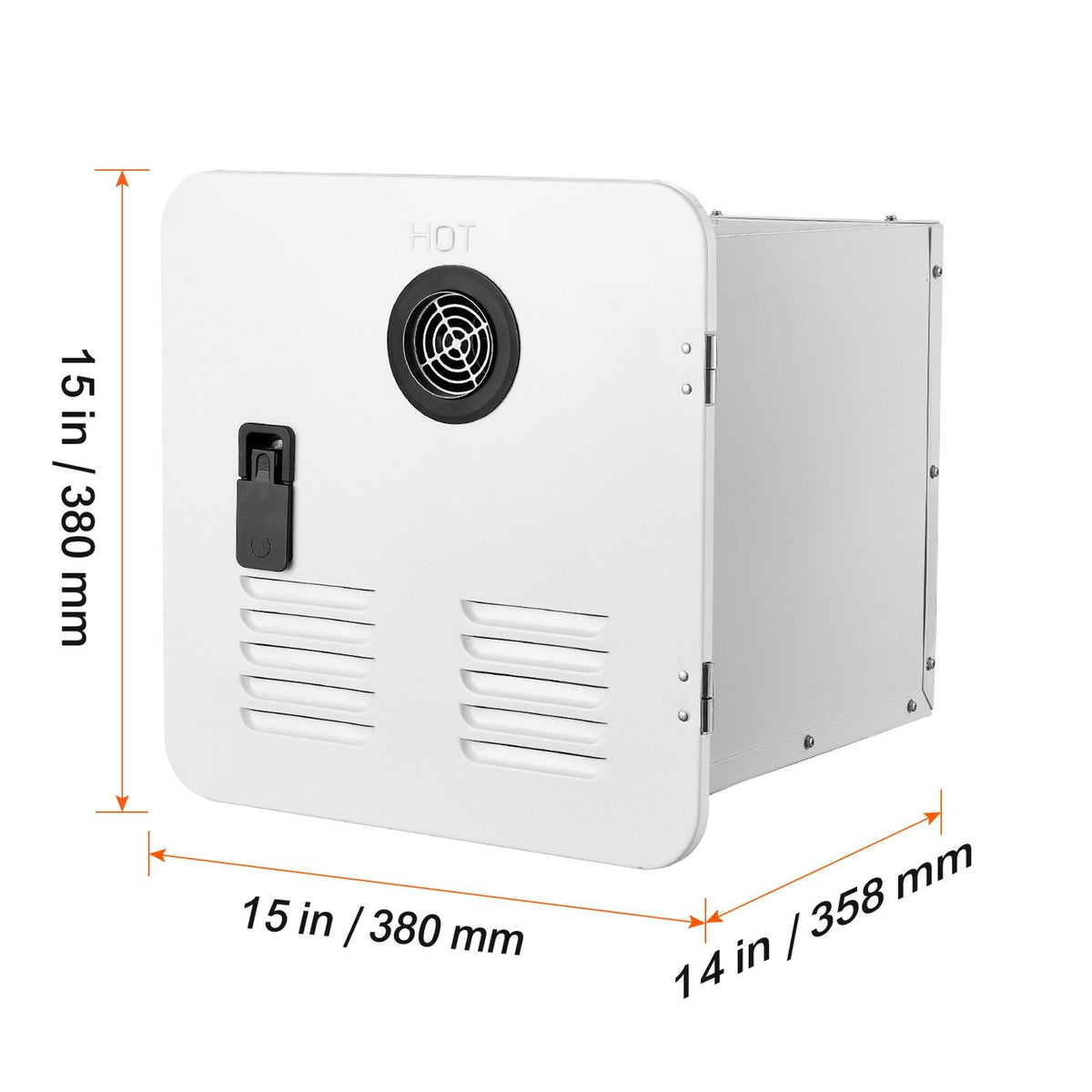 RV Tankless Water Heater, Instant Shower with 15 x 15 inches White Door and Remote Controller, 42000BTU Optimized Comfort Performance Hot Water, Ideal for RVers' Family Everyday Use, White