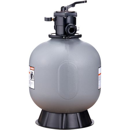 Sand Filter, 22-inch, Up to 55 GPM Flow Rate, Above Inground Swimming Pool Sand Filter System with 7-Way Multi-Port Valve, Filter, Backwash, Rinse, Recirculate, Waste, Winter, Closed Functions
