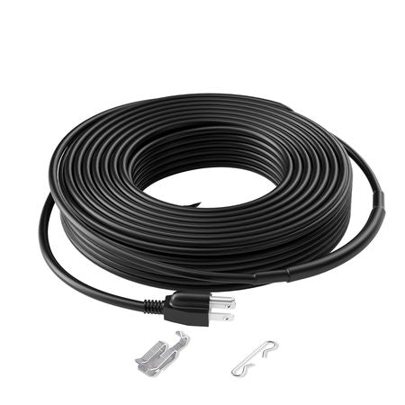 Self-Regulating Pipe Heating Cable, 100FT 5W/FT Heat Tape for Pipes, Roof Snow Melting De-icing, Gutter and Pipe Freeze Protection