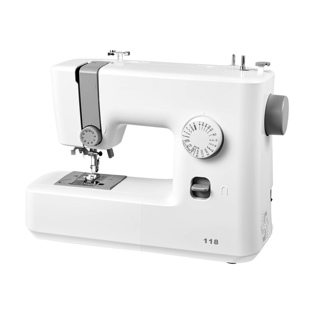 Sewing Machine, 18 Stitch Applications, with LED Light and Foot Pedal, Simple Dial Control, Interior Metal Frame, Lightweight and Portable Beginner Sewing Machine for Adults Crafts and Mending