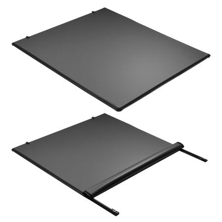 Soft Roll-Up Truck Bed Tonneau Cover, Compatible with 2020-2025 Chevy Silverado/GMC Sierra 2500 3500 HD, Fits 6.9 ft (6 ft 10 in/82 in) Bed, PVC Tonneau Cover with Aluminum Alloy Support Bars